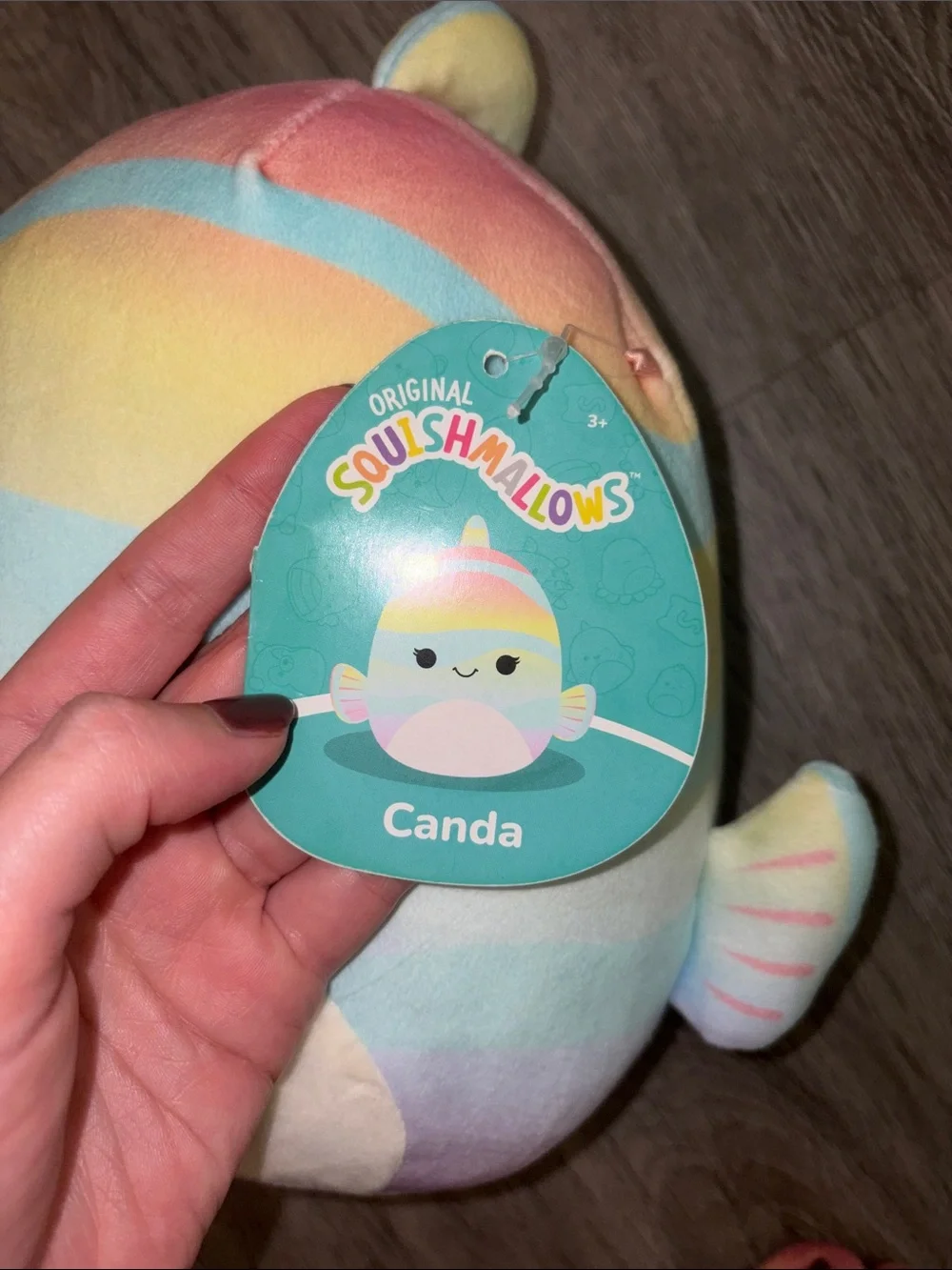Squishmallows Canda Plush - Pastel Rainbow Stripes 8 inch